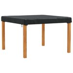 vidaXL Housse de Table Uni Noir 142 x 142 x 15 cm tissu