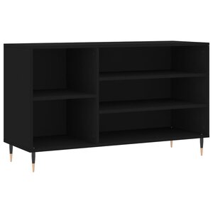 vidaXL Armoire à chaussures Noir 102x36x60 cm Bois d'ingénierie