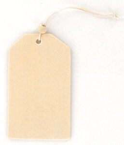 Etiquette Tags en bois rectangle 8 5 x 5 cm 6 pièces