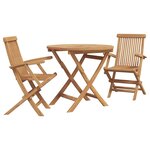 vidaXL Ensemble de salle à manger pour jardin 2 Pièces Marron