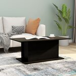 vidaXL Table basse noir 102x55 5x40 cm bois d'ingénierie