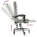 vidaXL Fauteuil de massage inclinable de bureau Gris clair Velours