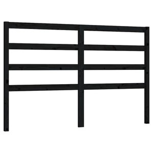 vidaXL Tête de lit Noir 166x4x100 cm Bois massif de pin