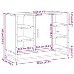 vidaXL Armoire lavabo de salle de bain noir 80x33x60cm bois ingénierie