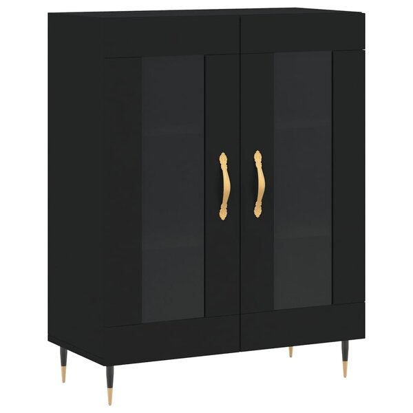 vidaXL Buffet noir 69 5x34x90 cm bois d'ingénierie