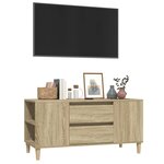 vidaXL Meuble TV Chêne sonoma 102x44 5x50 cm Bois d'ingénierie