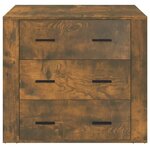 vidaXL Buffet Chêne fumé 80x33x70 cm Bois d'ingénierie