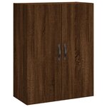 vidaXL Buffet haut Chêne marron 69 5x34x180 cm Bois d'ingénierie