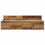 vidaXL Cadre de lit Bois Ancien 203 x 203 x 50 cm Bois d'ingénierie
