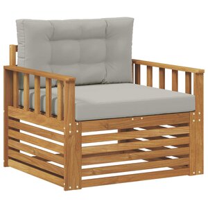 vidaXL Canapé d’extérieur Bois d'acacia massif et polyester