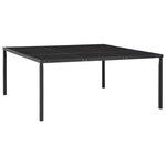 vidaXL Table de jardin Noir 170x170x74 5 cm Acier et verre