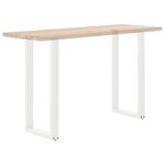 vidaXL Pieds de table de bar en U  2 pièces  blanc  40 x (100-101) cm  acier