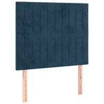 vidaXL Tête de lit Bleu foncé 100x5x118/128 cm Velours