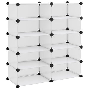 vidaXL Étagère à chaussures Transparent 84x32x88 5 cm PP