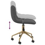 vidaXL Chaises pivotantes à manger lot de 6 gris foncé velours