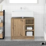 vidaXL Cabinet de Lavabo avec stockage Chêne artisanal 63 x 29 x 55 cm