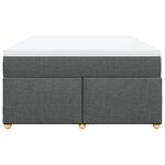 vidaXL Sommier à lattes de lit avec matelas Gris foncé 160x200cm Tissu
