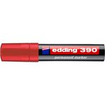 Marqueur Permanent 390 Rouge Pointe Biseau Large 4-12 mm EDDING