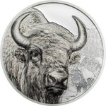 Pièce de monnaie en Argent 500 Togrog g 31.1 (1 oz) Millésime 2025 Wild Mongolia BISON