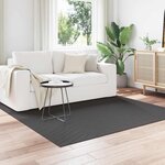 vidaXL Tapis de surface Carré HUARTE Anthracite 200 x 200 cm Polyester