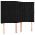 vidaXL Sommier à lattes de lit avec matelas Noir 140x190 cm Velours