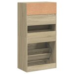 vidaXL Armoire à chaussures chêne sonoma 60x34x116cm Bois d'ingénierie