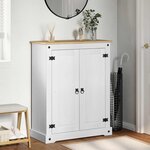 vidaXL Cabinet à chaussures Blanc 86 x 38 5 x 108 cm Pin massif