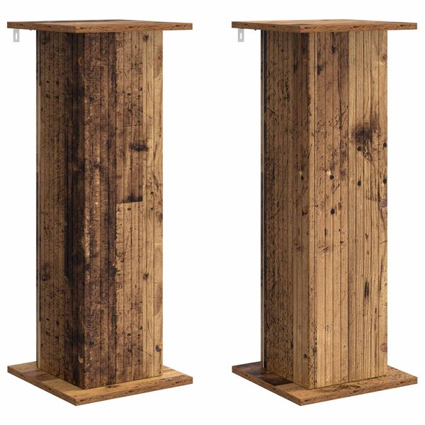 vidaXL Support de Plante 2 pc Bois ancien 30 5 x 30 x 80 5 cm