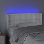 vidaXL Tête de lit à LED Blanc 83x16x78/88 cm Similicuir