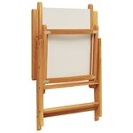 vidaXL Chaises inclinables de jardin lot de 6 tissu et bois massif