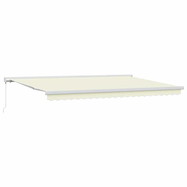 vidaXL Auvent Rétractable Crème 500 ×300 cm Tissu et Métal