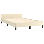 vidaXL Cadre de lit sans matelas crème 120x190 cm similicuir