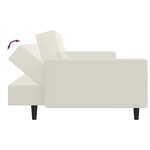 vidaXL Canapé-lit à 2 places crème velours