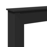 VidaXL Cadre de cheminée noir 75x20x87 5 cm bois d'ingénierie
