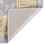 vidaXL Tapis lavable antidérapant 190x300 cm gris
