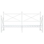 vidaXL Lit de jour avec lit gigogne sans matelas blanc 80x200 cm acier