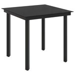 vidaXL Ensemble de Tables Basses avec coussin avec oreiller 3 Pièces Noir