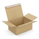 Caisse carton brune simple cannelure montage instantané fermeture adhésive raja 43x31x20 cm (lot de 20)