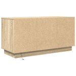 vidaXL Meuble TV avec lumières LED chêne sonoma 100x41x50 cm
