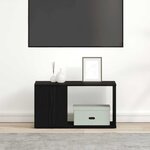 vidaXL Meuble TV chêne noir 60x24x32 cm bois d'ingénierie