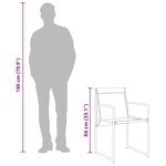 vidaXL Ensemble à manger de jardin 5 Pièces noir textilène