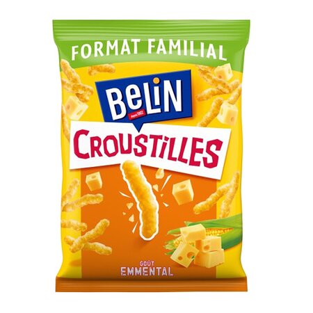 Belin Croustilles Goût Emmental Format Familial 138g (lot de 10)