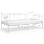 vidaXL Cadre de canapé-lit extensible Blanc Métal 90x200 cm