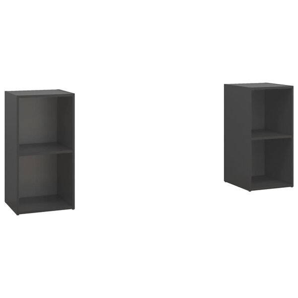 vidaXL Meubles TV 2 Pièces Gris 72x35x36 5 cm Bois d'ingénierie