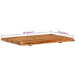 vidaXL Dessus de meuble-lavabo de salle de bain Acacia 80x52x3 8 cm