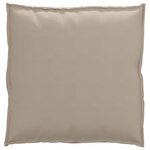 vidaXL Set de coussins de palette 2 Pièces Taupe Tissu Oxford
