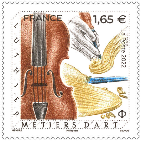 Timbre - Métiers d'art - Luthier - Lettre prioritaire - international