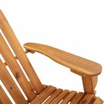 vidaXL Chaise de jardin Adirondack avec coussins bois massif d'acacia
