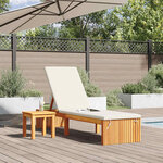 vidaXL Transat Bois d'acacia massif Huile Naturelle