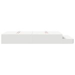 vidaXL Cadre de lit avec rangement Blanc 226.5 x 120 x 31.5 cm